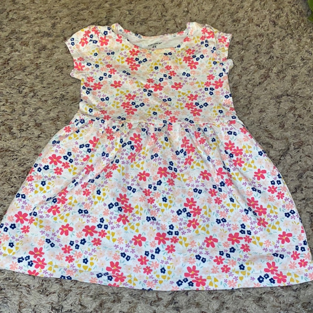 Flower print skater dress